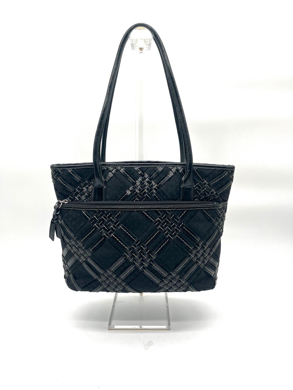 GIANI BERNINI RARE Woven Lattice Shoulder Tote, Black